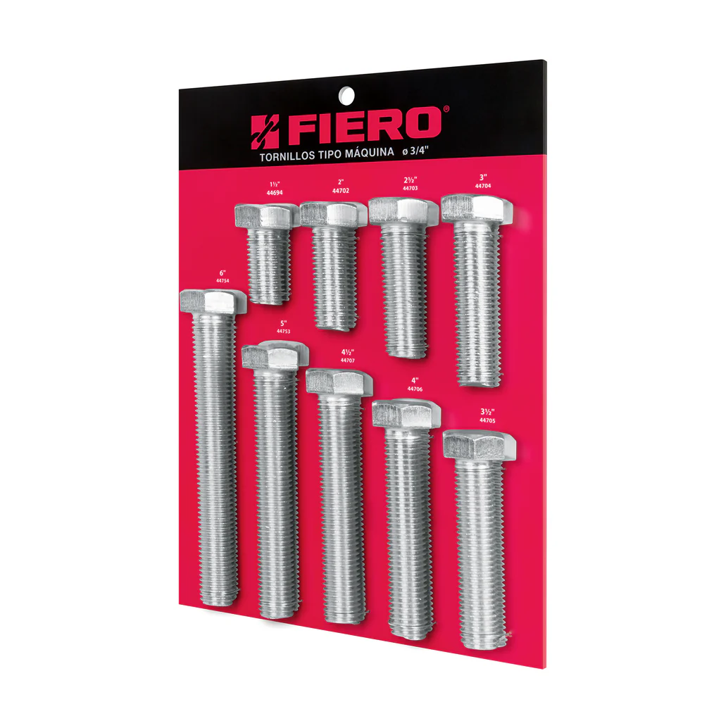 Exhibidor Fiero con tornillos tipo m·quina, 3/4'