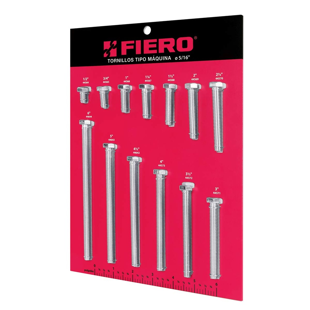 Exhibidor Fiero con tornillos tipo m·quina, 5/16'