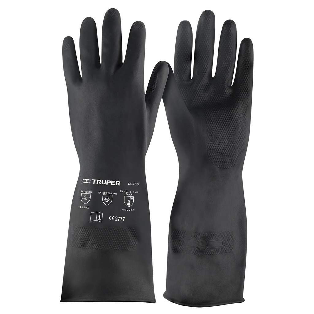 Guantes de neopreno para manejo de quÌmicos, grandes