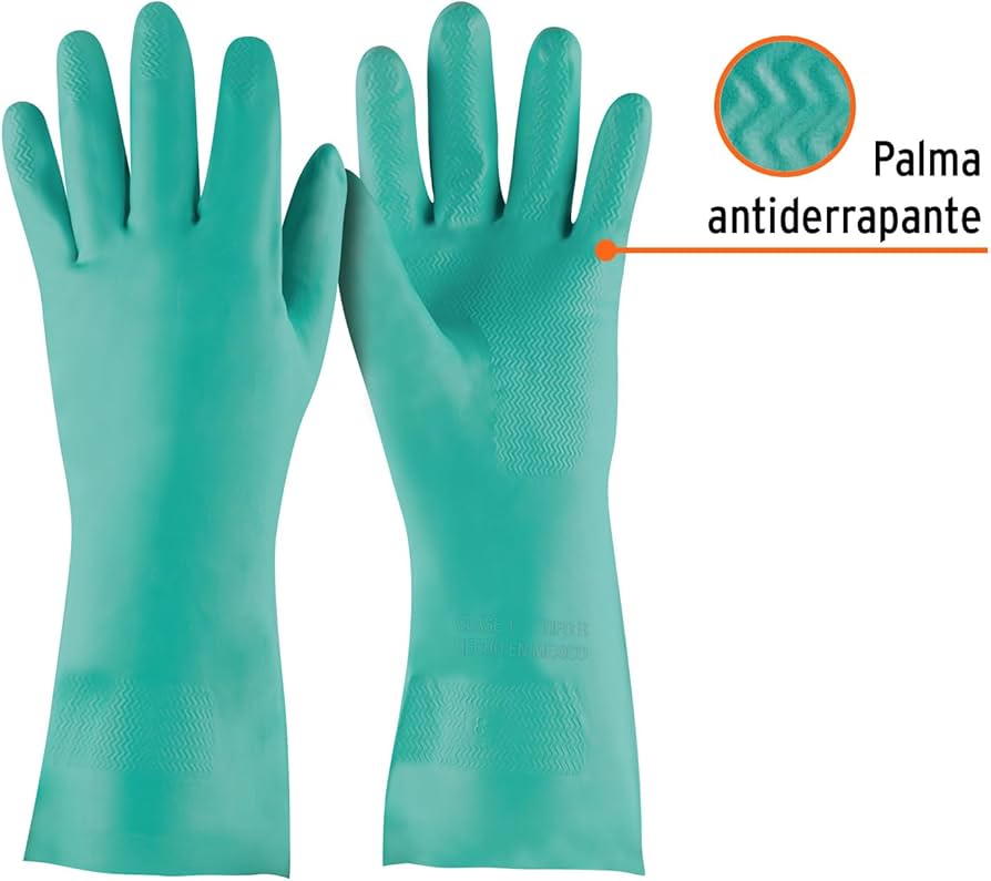 Guantes de nitrilo verde, multiusos, chicos