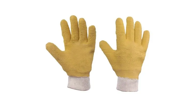 Guantes grandes de algodón con recubrimiento de látex