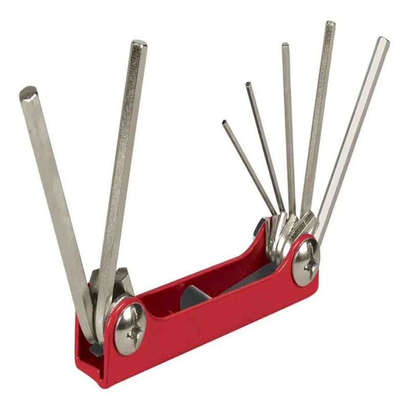Juego 7 llaves Allen standard tipo navaja,cuerpo de l·mina