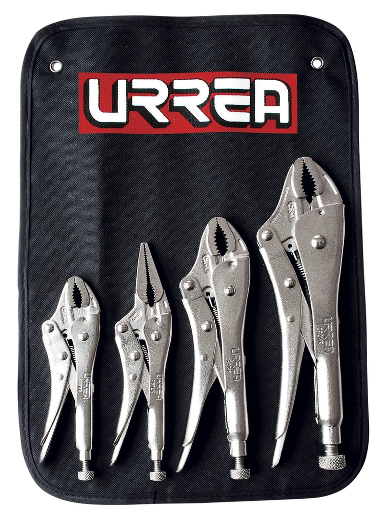 Juego de 4 pinzas de presión uso industrial URREA 2700LP