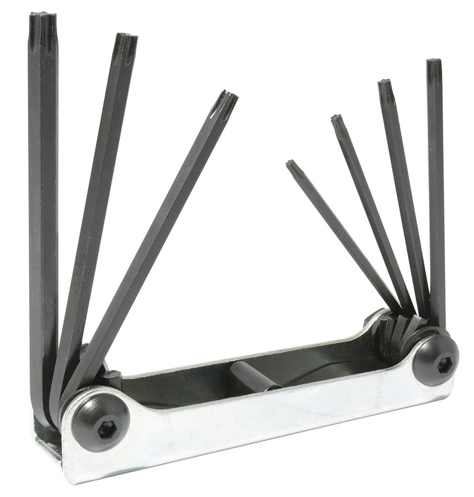 Juego de 7 llaves Torx® tipo navaja T10-T40