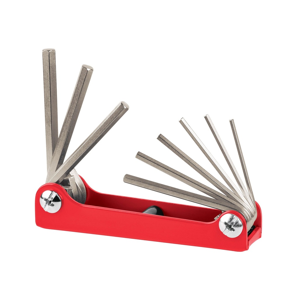 Juego de 9 llaves Allen, tipo navaja, cuerpo de lamina, STD TRUPER 15566 