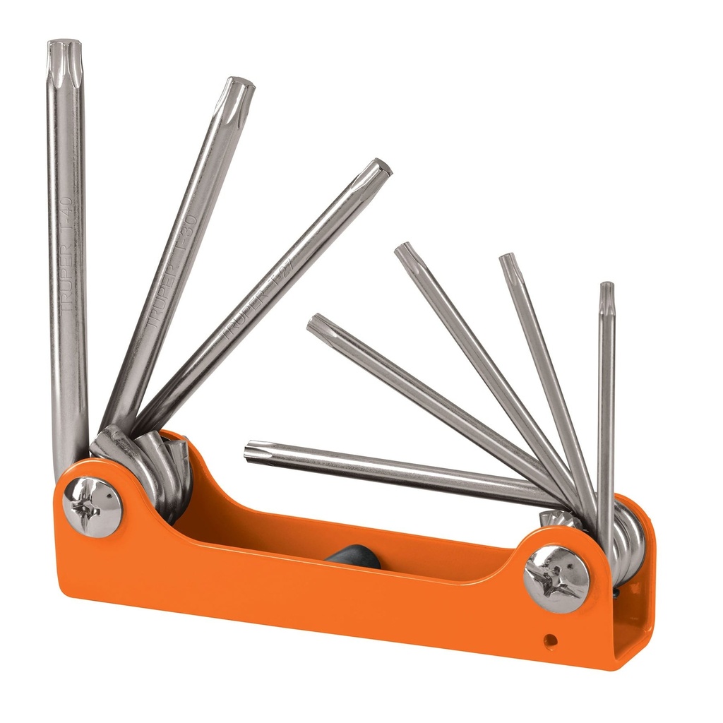 Juego de llaves Torx, 8 piezas, tipo navaja, cuerpo l·mina