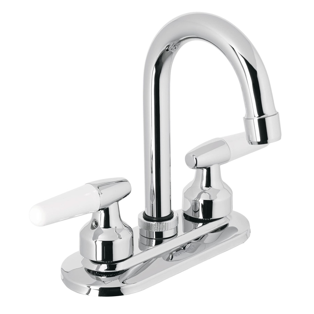 Mezcladora para lavabo, manerales cono, cuello bar, Basic 49213