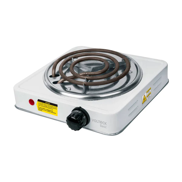 Parrilla elÈctrica 1 quemador, cuadrada, Volteck Basic