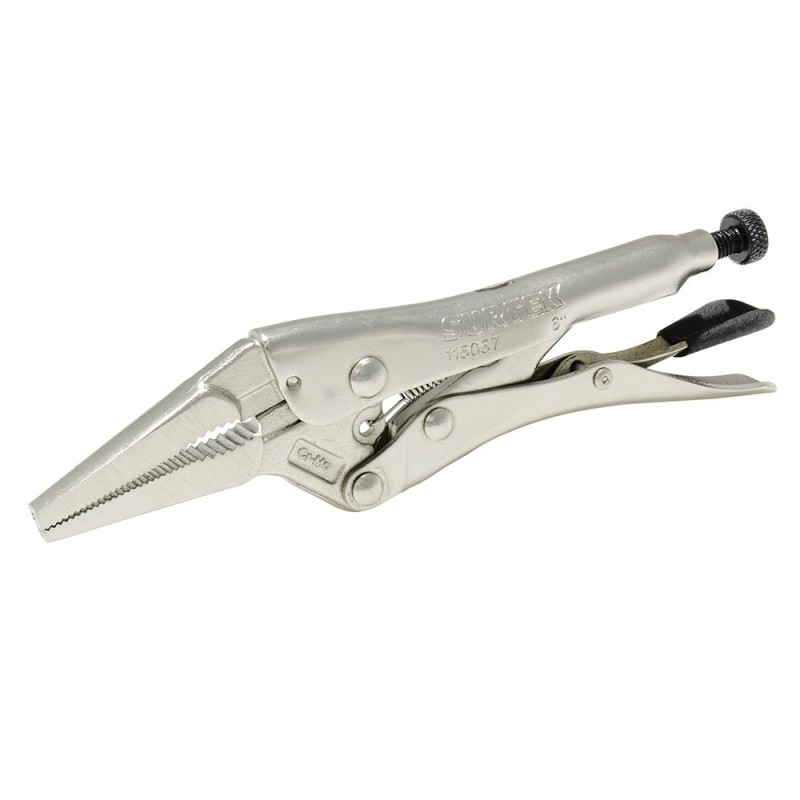 Pinza de presión nariz larga 6"