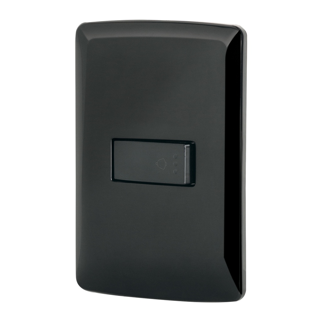 Placa armada con timbre, negro, lÌnea Italiana