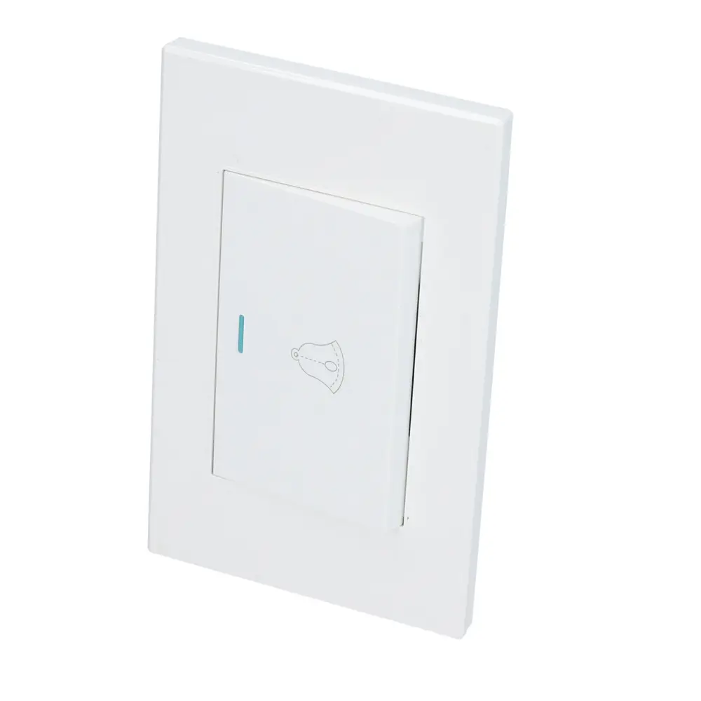 Placa con timbre, color blanco