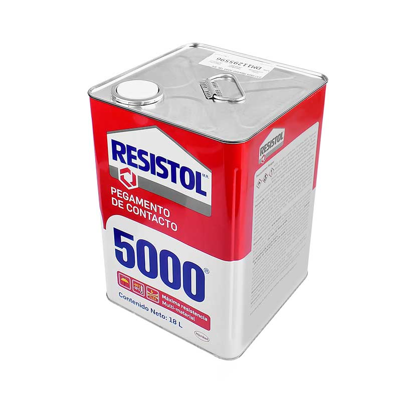 RESISTOL 5000 Pegamento De Contacto 18 Lt (4.8 Gal) Base Solvente Color Amarillo 