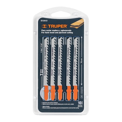 Segueta caladora,cortes curvos madera,zanco t,6dpp,5 pzas