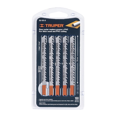 Segueta caladora,cortes rectos madera,zanco t,6dpp,5 pzas