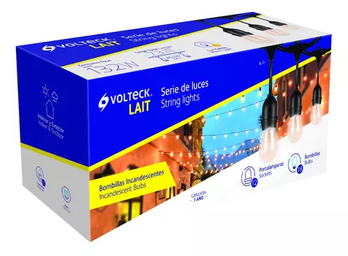 Serie de 24 luces incandescentes para exterior, 14.6m