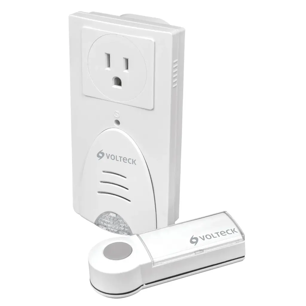 Timbre inal·mbrico con receptor para enchufar, 1 tono