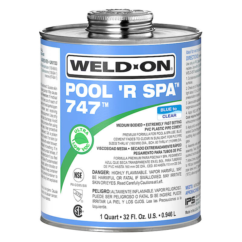 WELD-ON PEGAMENTO AZUL PARA PVC 747 0.946L