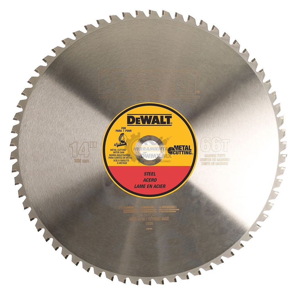 DWA7747 DISCO DE 66 DIENTES PARA CORT. DW872 CORTE DE METAL 