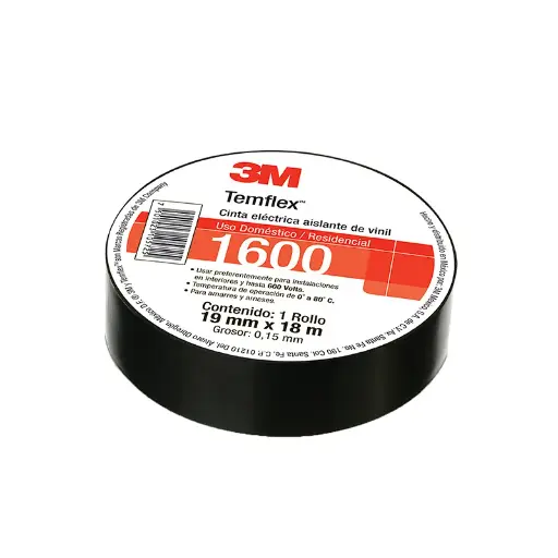 [CINTA AISLAR TEMFLEX] 3M CINTA AISLAR TEMFLEX 18.4MM X 18M 1600