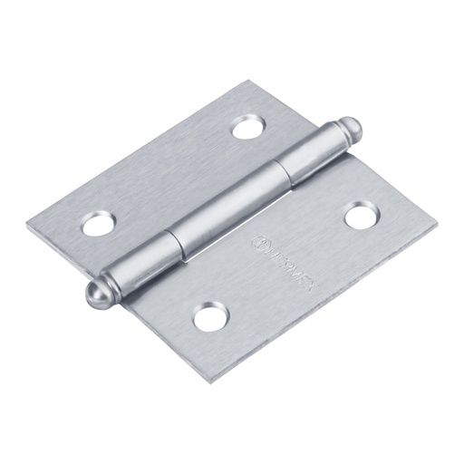 [BC-253P] Bisagra cuadrada 2-1/2', acero cromo mate, plana