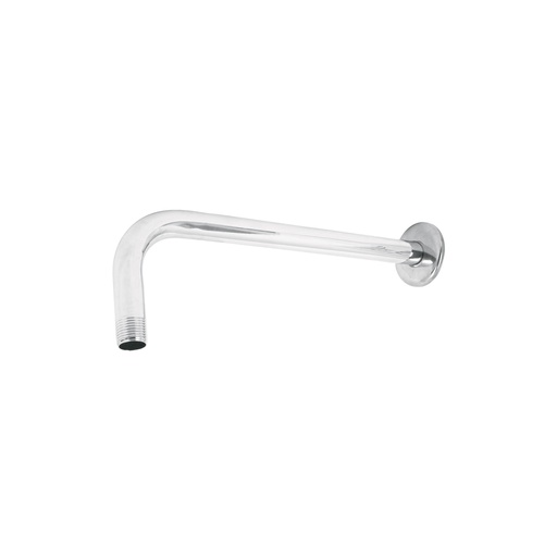 [BCH-600] Brazo recto con chapetÛn para regadera, 30 cm, cromo