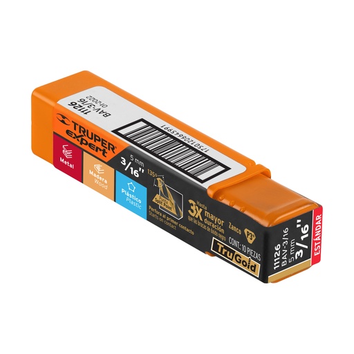 [BAV-3/16] Broca de alta velocidad 3/16' TRUPER 11126 