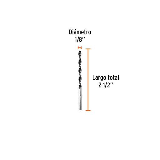 [BM-1/8] Broca para madera 1/8'