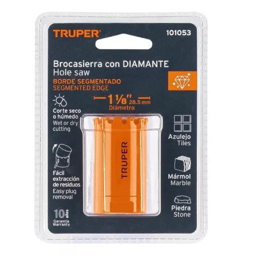 [COSE-1-1/8†] Brocasierra diamante, borde segmentado 1-1/8'