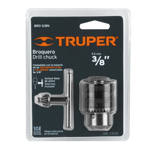 [BRO-3/8N] Broquero con llave, 3/8'