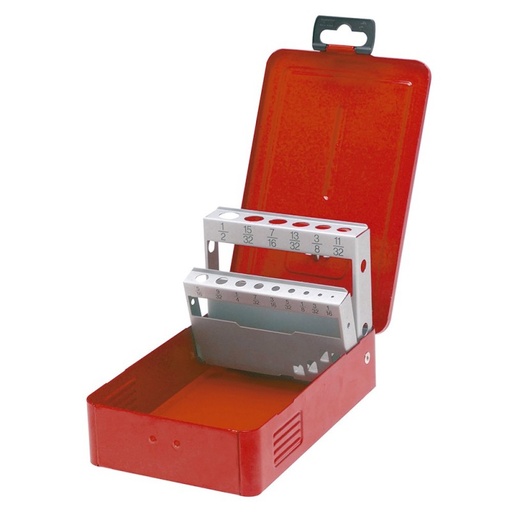 [4077] Caja metálica para 15 brocas  URREA  4077