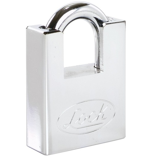 [L22A50DCSB] Candado de acero antipalanca, llave de discos 50mm cromo satinado         L22A50DCSB  LOCK 