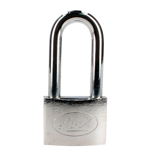 [L22L50DCSB] Candado de acero largo llave de discos 50mm cromo satinado                L22L50DCSB  LOCK 