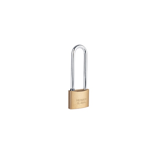 [CL-40XL] Candado de latÛn, 40mm, gancho extra largo, blister   43441  HERMEX 