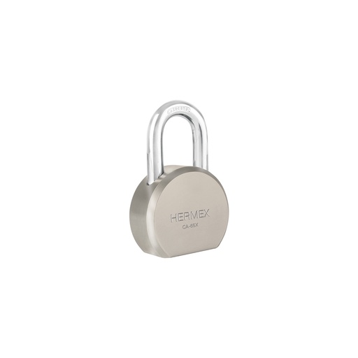 [CA-65X] Candado redondo, 65mm, gancho corto, llave tetra, blister   43365  HERMEX 