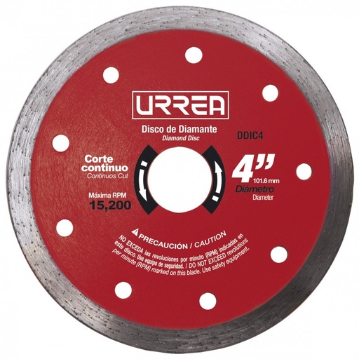 [DDIC4] Disco de diamante uso industrial corte continuo 4"