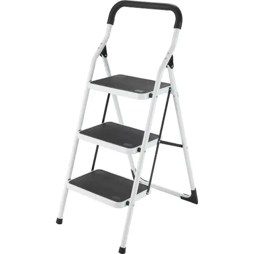 [ETT3] Escalera tipo taburete de acero 3 escalones