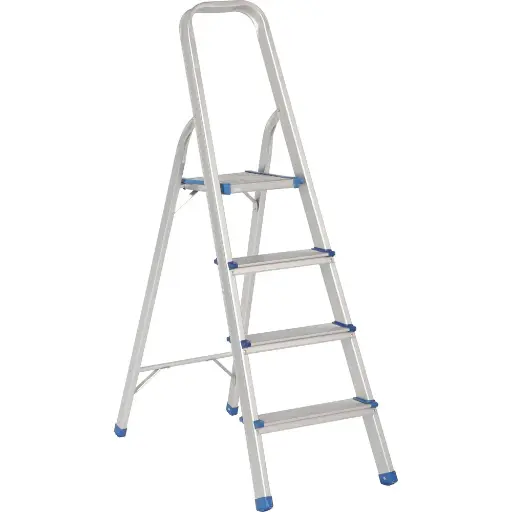 [ETTA4] Escalera tipo taburete de aluminio 4 escalones