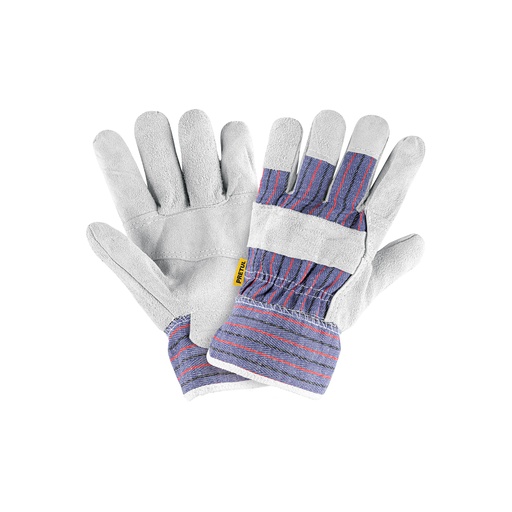 [GU-235P] Guantes de carnaza y loneta, unitalla, Pretul