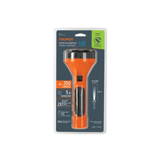 [LAT200] Lampara taller recargable 200lm