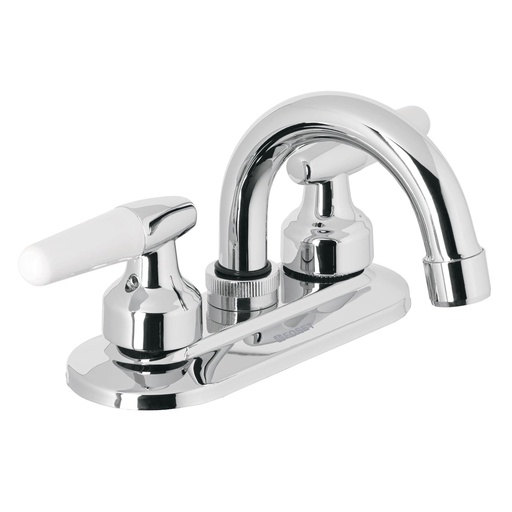 [M-050I] Mezcladora para lavabo, manerales cono, cuello curvo, Basic