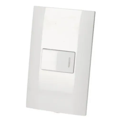 [P418B] Placa con timbre, color blanco P418B