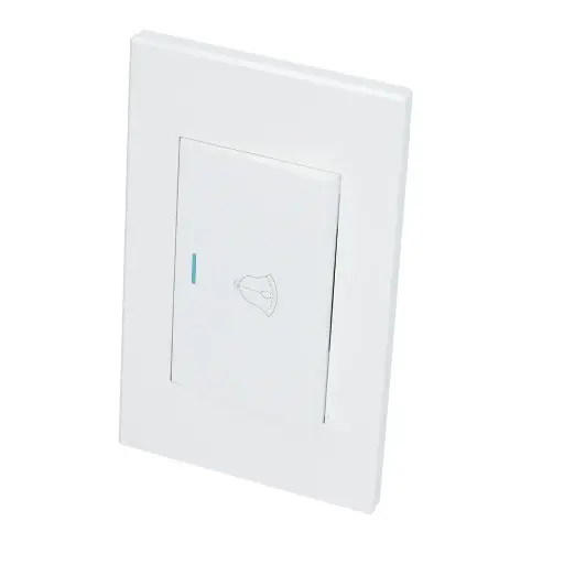 [P418B] Placa con timbre, color blanco