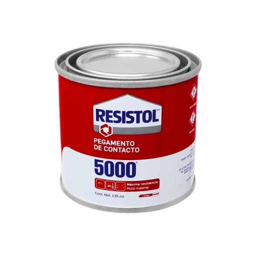 [RESISTOL 5000 135ML] RESISTOL 5000 135ML Pegamento De Contacto 135 Ml (4.56 Oz) Base Solvente Color Amarillo 