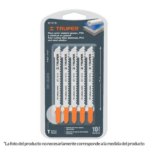 [ST-118-AF] Segueta caladora,cortes curvos metal,zanco t,18dpp,5 pzas