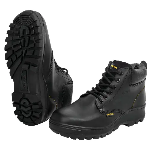 [ZC-028N] Zapatos con casco, #28, negro, agujeta bicolor, Pretul