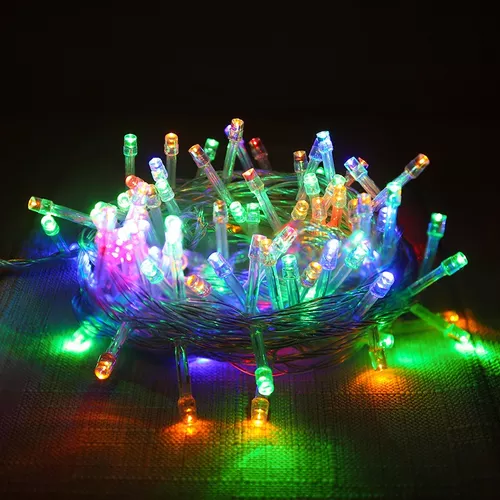 SERIE DE 100 LUCES LED COLORES